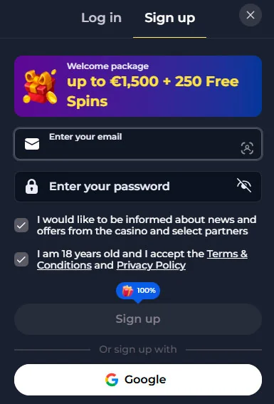 sign up process felix casino