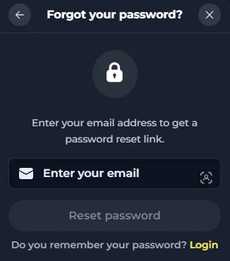 reset password felix casino